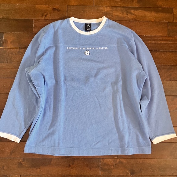 90s North Carolina long sleeve vintage baby blue nba Jordan - Picture 1 of 4